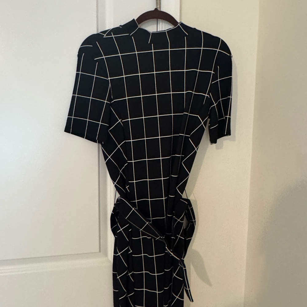 Zara Black and White Asymmetrical Dress